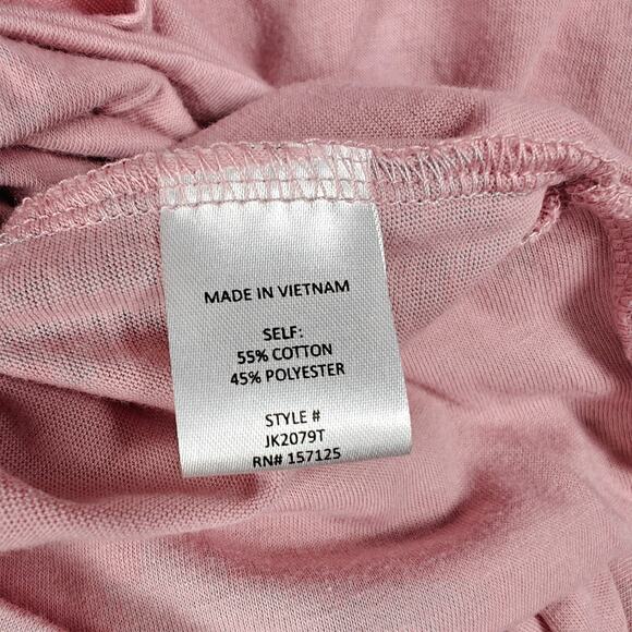 Paperoc Pink Wrap Tie Back Cutout Top Short Sleeve Size XL NWT - Picture 6 of 8